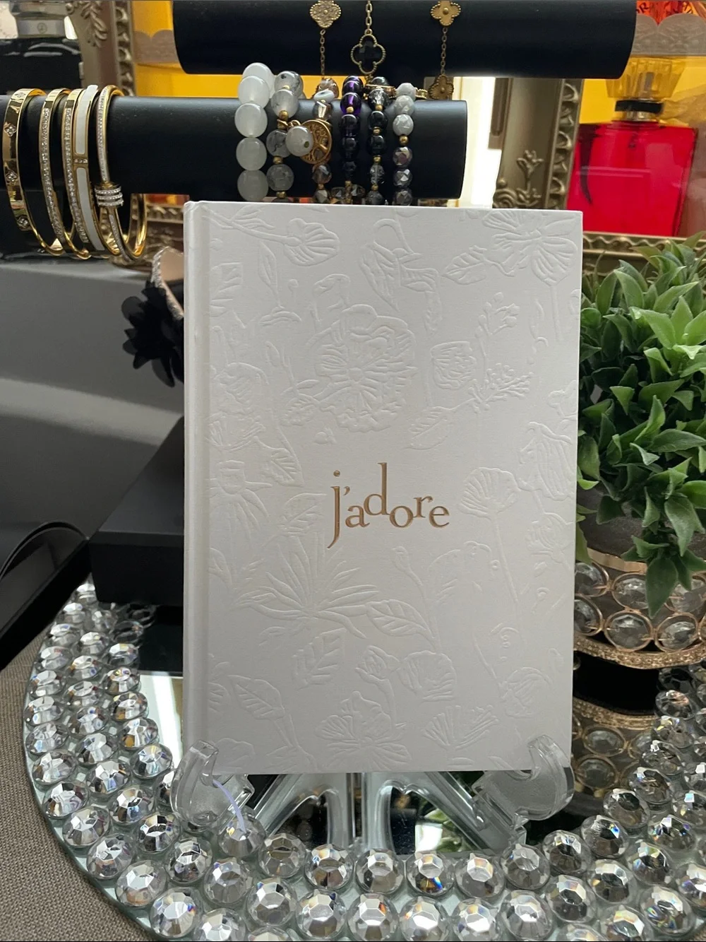 ✨🩶DIOR Embossed White Journal with Gold Foil Title & Silver Star 🩶✨NEW